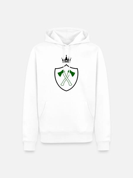 äxte axt wappen - Männer Premium Bio Hoodie - Weiß