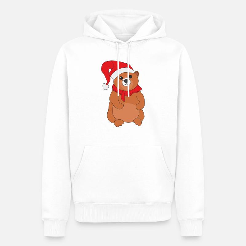 Teddybär - Männer Premium Bio Hoodie - Weiß