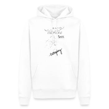 Valentinstag - be my Valetine Date every day - Männer Premium Bio Hoodie - Weiß - Vorne - Nico (187cm)