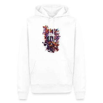 Fumer de l’herbe Cannabis Fumer du cannabis Trip Dream Joint - Sweat à capuche Premium bio Homme - blanc - Devant - Nico (187cm)