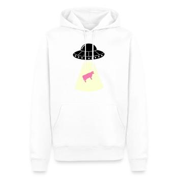 ufo kuh - Männer Premium Bio Hoodie - Weiß - Vorne - Nico (187cm)