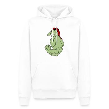 strong dragon 02 - Männer Premium Bio Hoodie - Weiß - Vorne - Nico (187cm)