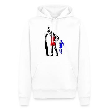 Lutteur - Sweat à capuche Premium bio Homme - blanc - Devant - Nico (187cm)