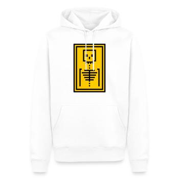 Bones - Men’s Premium Organic Hoodie - white - Front - Nico (187cm)
