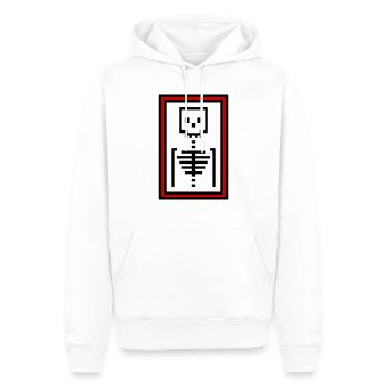 Knochen - Männer Premium Bio Hoodie - Weiß - Vorne - Nico (187cm)