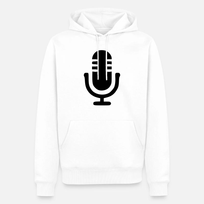 Micro - Sweat à capuche Premium bio Homme - blanc