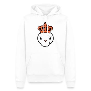 Bird King Crown Ruler Beard Old Kingdom - Men’s Premium Organic Hoodie - white - Front - Nico (187cm)