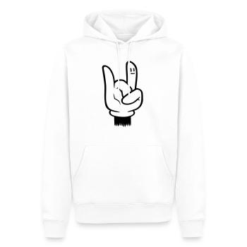Rock You - Männer Premium Bio Hoodie - Weiß - Vorne - Nico (187cm)