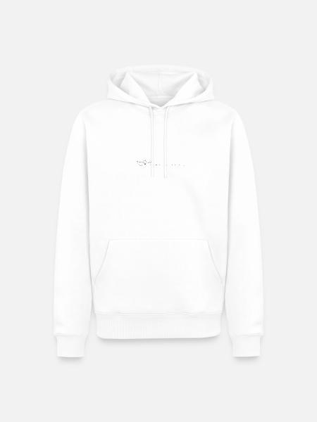Line Art Papierschiff auf Wasser - Männer Premium Bio Hoodie - Weiß