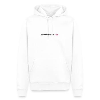 Peng - Männer Premium Bio Hoodie - Weiß - Vorne - Nico (187cm)