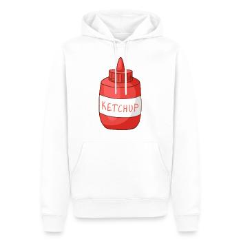 ketchup - Sweat à capuche Premium bio Homme - blanc - Devant - Nico (187cm)