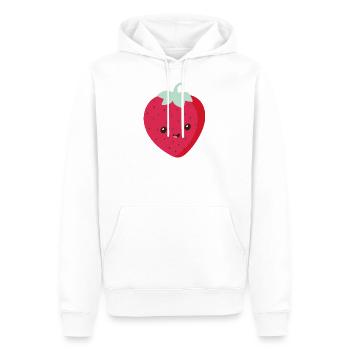 Fraise - Sweat à capuche Premium bio Homme - blanc - Devant - Nico (187cm)