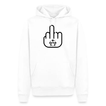 Anarchie - Rock - Punk - Sweat à capuche Premium bio Homme - blanc - Devant - Nico (187cm)