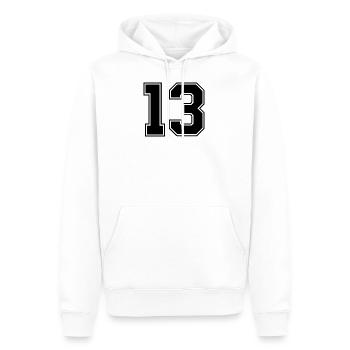 13 nombre de maillots - Sweat à capuche Premium bio Homme - blanc - Devant - Nico (187cm)