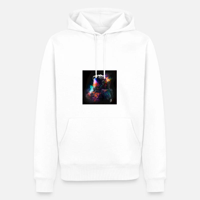 Astronaut in Space - Männer Premium Bio Hoodie - Weiß