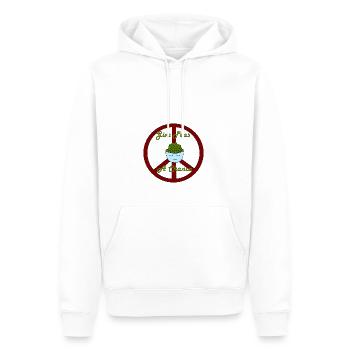 Gib Erbsen eine Chance - Männer Premium Bio Hoodie - Weiß - Vorne - Nico (187cm)