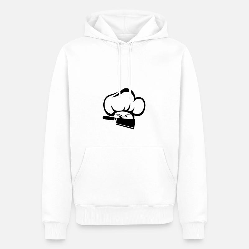 Küchenbulle - Männer Premium Bio Hoodie - Weiß