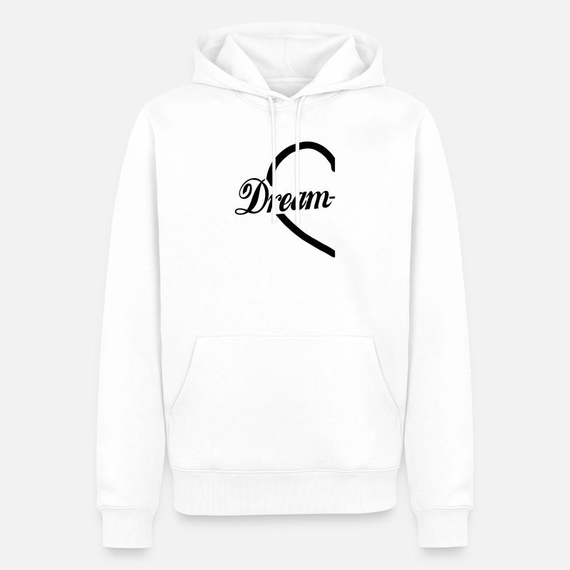 Dream-Team Herz - Männer Premium Bio Hoodie - Weiß
