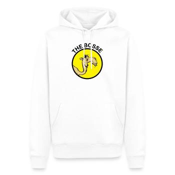 The Bosse I - Sweat à capuche Premium bio Homme - blanc - Devant - Nico (187cm)
