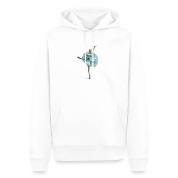 ballet - Sweat à capuche Premium bio Homme - blanc - Devant - Nico (187cm)