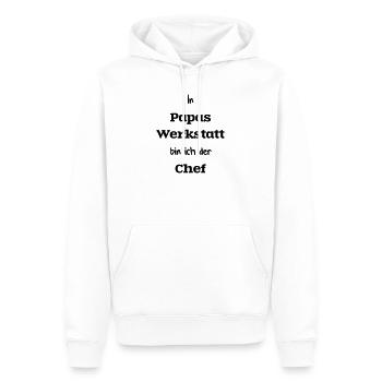 Papa Sohn Heimwerken Werkstatt Handwerk - Männer Premium Bio Hoodie - Weiß - Vorne - Nico (187cm)