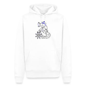 Matrose, maritim - Männer Premium Bio Hoodie - Weiß - Vorne - Nico (187cm)