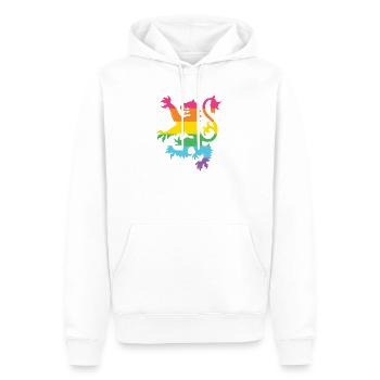 Pride Month LGBTQ - LGBT Scottish Lion - Men’s Premium Organic Hoodie - white - Front - Nico (187cm)