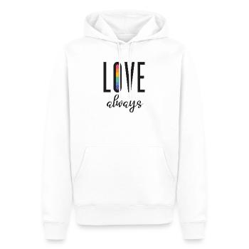 LGBT Pride Month - Altijd liefhebben - Mannen Premium Bio hoodie - wit - Voor - Nico (187cm)