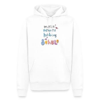 Écolier Enfant - Sweat à capuche Premium bio Homme - blanc - Devant - Nico (187cm)