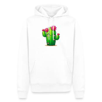Cactus - Sweat à capuche Premium bio Homme - blanc - Devant - Nico (187cm)