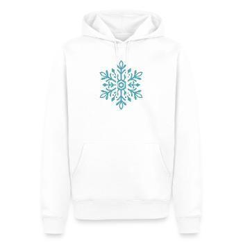 Schneeflocke | Berg | Skifahren | Snowboarden - Männer Premium Bio Hoodie - Weiß - Vorne - Nico (187cm)