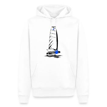 Foiling Moth Segelboot Foilsegeln Segeljolle Motte - Männer Premium Bio Hoodie - Weiß - Vorne - Nico (187cm)