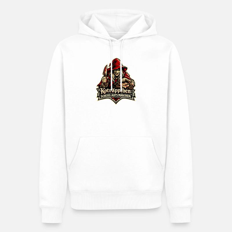 Rotkäppchen (Koträppchen) Parodie: Scheiß Märchen - Männer Premium Bio Hoodie - Weiß