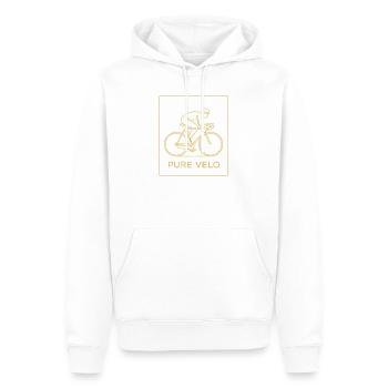 Pure Velo Gold Line Radfahrer - Männer Premium Bio Hoodie - Weiß - Vorne - Nico (187cm)