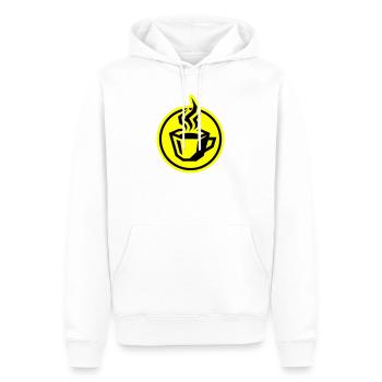 kaffee symbol - Männer Premium Bio Hoodie - Weiß - Vorne - Nico (187cm)