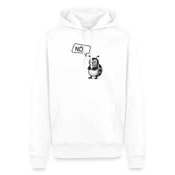 Nö! Marienkäfer – Der Glücksbringer sagt Nein - Männer Premium Bio Hoodie - Weiß - Vorne - Nico (187cm)