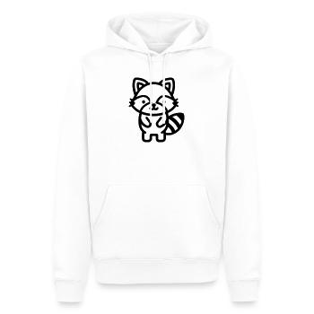 Waschbär - Männer Premium Bio Hoodie - Weiß - Vorne - Nico (187cm)