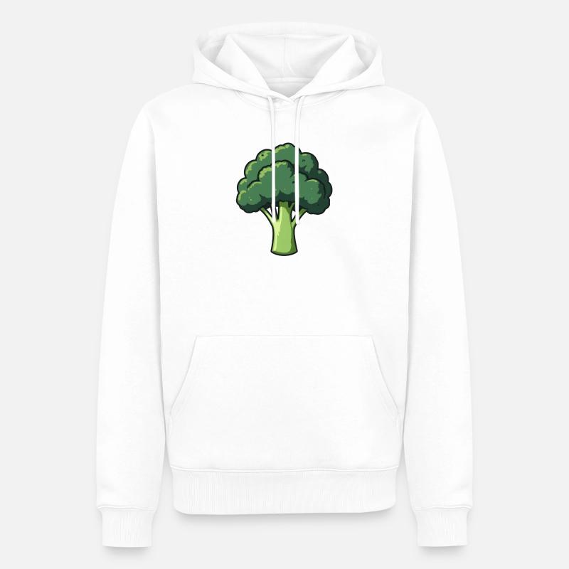 Brocoli - Sweat à capuche Premium bio Homme - blanc