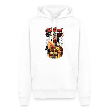 Pin-up rockabilly : trop bruyant pour la foule - Sweat à capuche Premium bio Homme - blanc - Devant - Nico (187cm)