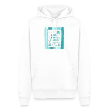 Tortue Petit Explorateur de l’Océan - Sweat à capuche Premium bio Homme - blanc - Devant - Nico (187cm)