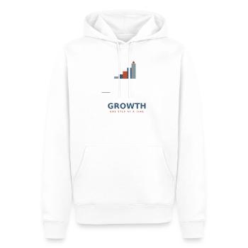 growth_design - Männer Premium Bio Hoodie - Weiß - Vorne - Nico (187cm)