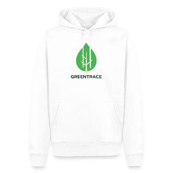 Grünspur-Grünblatt - Männer Premium Bio Hoodie - Weiß - Vorne - Nico (187cm)