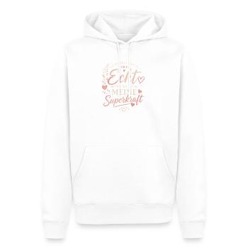 Echte Stärke: Unvollkommenheit ist Superkraft - Männer Premium Bio Hoodie - Weiß - Vorne - Nico (187cm)