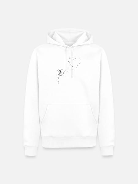 Löwenzahn Pusteblume - Männer Premium Bio Hoodie - Weiß