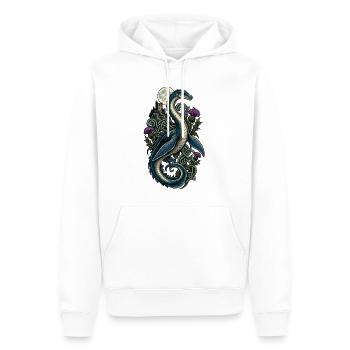 Keltischer Monddrachenserpent - Männer Premium Bio Hoodie - Weiß - Vorne - Nico (187cm)