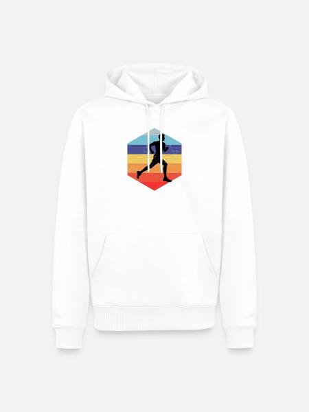 Geschenkidee für einen Running mit Running - Männer Premium Bio Hoodie - Weiß