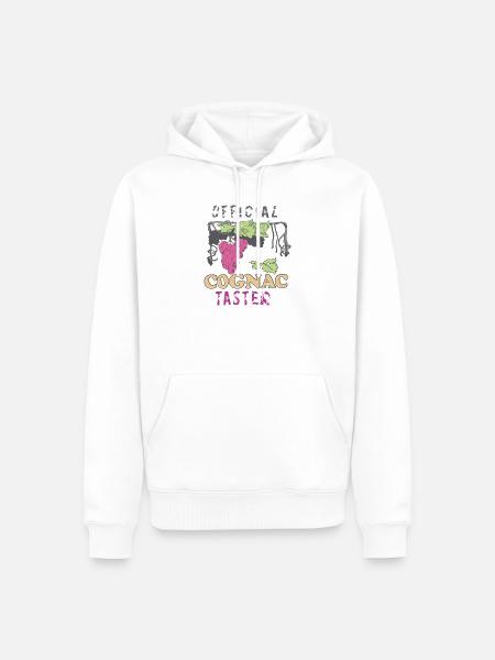 Cognac Weintraube - Männer Premium Bio Hoodie - Weiß