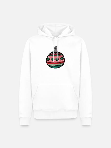 Pastellstreifen-Ornament - Männer Premium Bio Hoodie - Weiß