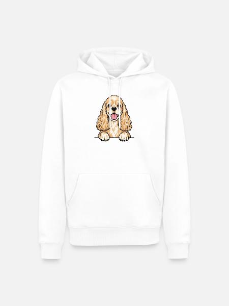 American Cocker Spaniel - Männer Premium Bio Hoodie - Weiß