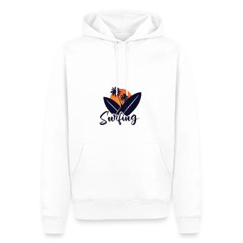 Surfer Surf Surf Surf Planche à vagues Planche à voile - Sweat à capuche Premium bio Homme - blanc - Devant - Nico (187cm)